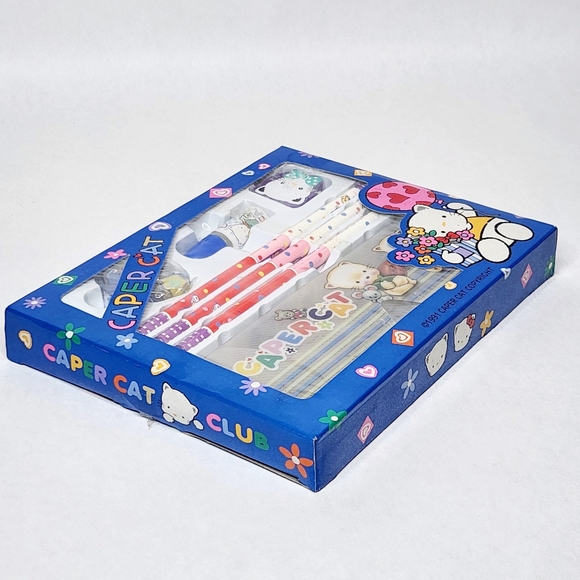 1991 Caper Cat Stationary Set Vintage Dainty Taiwan Unused Kawaii - Picture 3 of 3